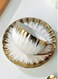 teacup and coffee cup set with gold rim, 200ml x 2   High temperature resistant