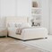 Dusk Duvet Upholstered Large Twin Size Bed (140 X 200 CM) Beige Color