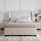 Dusk Duvet Upholstered Large Twin Size Bed (140 X 200 CM) Beige Color