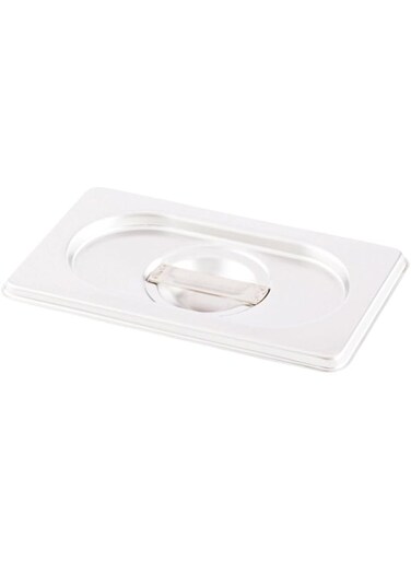 Restaurantware Steam Table Pan Lid With REUsable Label - 1/6 Size Steam Table Pans - Stainless Steel - 1Ct Box - Met Lux -