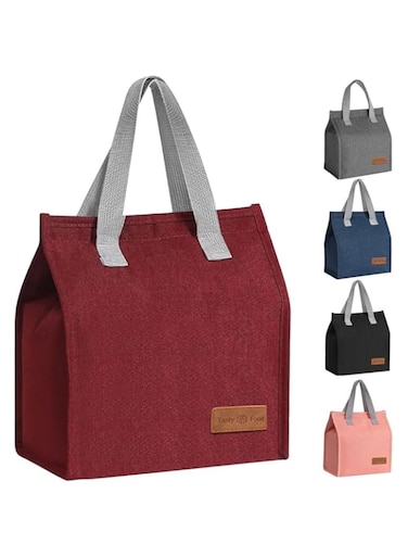 GNAFOTU Lunch Bags for Women Men, Portable Insulated Lunch Bag Water-Resistant Leak-Proof Lunch Box Tote Bag for Work/School/Travel/Picnic (Red), GNAFOTU-0179