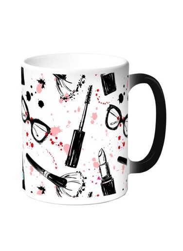 Makeup And Fashion Printed Coffee Mug White/Black