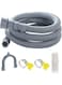 Aputue Washing Machine Drain Hos, 2m Flexible Portable Discharge Washer Hoses, Universal Drain Hose Extension Pipe Kit with 1 Adapter 1 U-Bend Bracket 2 Hose Clip, Easy to Install Washer Hoses