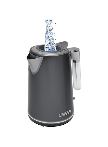 Polaris PWK1746CA Water Way Pro Electric Kettle, 1.7 Liter Capacity, Grey