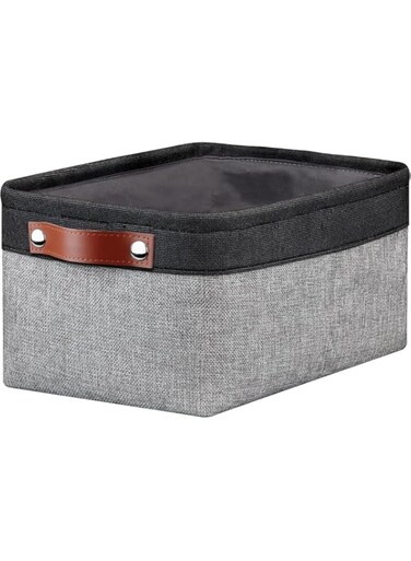 Bolivia's Fabric Storage Baskets, Foldable Canvas Linen Storage Baskets with Handles, Rectangular Fabric Storage Box, Fabric Storage Bins for Clothes, Toys, Towels, Office Products