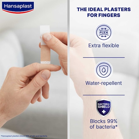 Hansaplast Fingerstrips Plaster, Flexible, Water-repellent, 16 Strips