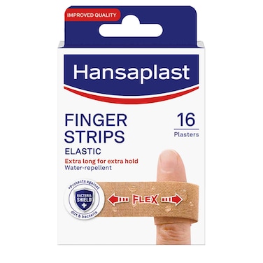 Hansaplast Fingerstrips Plaster, Flexible, Water-repellent, 16 Strips