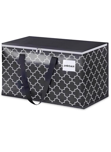 73*37*37cm Large Storage Bag 100L with Zippers &amp; Carrying Handles, Capacity Heavy-Duty Moving Bag House Foldable Tote for Space Saving for Clothing Blanket Toys Pillows Bedding