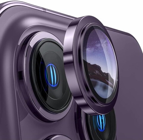 Muzz Camera Lens Protector for Samsung Galaxy Z Fold 6 5G Case Cover,Shatterproof, Ultra-HD 9H Tempered Glass Camera Screen Protector Metal Ring Cover Film Samsung Galaxy Z Fold 6 2024 (Purple)