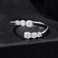 S925 Sterling Silver Shining Moissanite Open Adjustable Ring(MSR068-E)