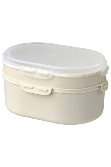 Lunch Box for Dry Food, Light Grey-Beige