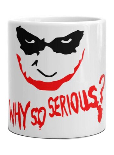 Face Printed Mug Red/Black/White