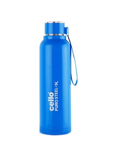 Cello Puro Steel-X Benz Insulated Bottle with Stainless Steel Inner, 900 ml (Blue)