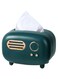 WAYUTO Vintage Radio Facial Tissue Box Cover Napkin Holder Decorative Napkin Storage Organizer Paper Towel Dispenser Container for Bathroom Car Office Desk . Decor Bedroom Restaurant Green