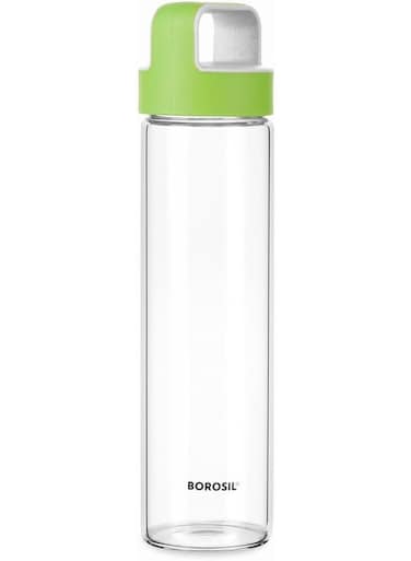 - Neo Glass Water Bottle Clear/Green 550ml