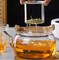 Homotronics Borosilicate Glass Teapot 1000ml with Glass Infuser & Bamboo Handle  Kettle – Elegant Clear Glass Teapot for Loose Leaf, Flower, and Herbal Tea