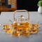 Homotronics Borosilicate Glass Teapot 1000ml with Glass Infuser & Bamboo Handle  Kettle – Elegant Clear Glass Teapot for Loose Leaf, Flower, and Herbal Tea