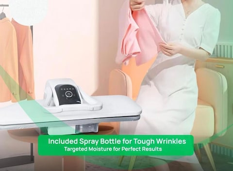 Electronic Steam Iron Press 32 Inch &ndash; Heavy-Duty Garment Steamer with Large Ironing Surface, Adjustable Temperature &amp; Auto Shut-Off &ndash; Fast Fabric Wrinkle Remover