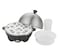 Electric Egg Cooker Boiler with 7 Slots &ndash; Stainless Steel Automatic Egg Steamer for Hard, Soft &amp; Medium Boiled Eggs &ndash; One-Touch Operation with Auto Shut-Off