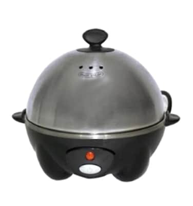 Electric Egg Cooker Boiler with 7 Slots &ndash; Stainless Steel Automatic Egg Steamer for Hard, Soft &amp; Medium Boiled Eggs &ndash; One-Touch Operation with Auto Shut-Off