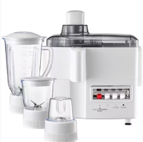 3 in 1 Blender, Juicer &amp; Mixer Grinder &ndash; High-Power Food Processor with Chopper &ndash; Electric Smoothie Maker for Juicing, Grinding &amp; Mixing &ndash; Home Kitchen Appliance