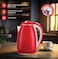 1.8L Stainless Steel Electric Kettle &ndash; Double Layer Body, Fast Boil 1500W &ndash; Cool Touch Exterior, Auto Shut-Off, Boil-Dry Protection &ndash; Red
