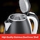 1.8L Stainless Steel Electric Kettle &ndash; Double Layer Body, Fast Boil 1500W &ndash; Cool Touch Exterior, Auto Shut-Off, Boil-Dry Protection &ndash; Red