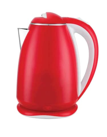 1.8L Stainless Steel Electric Kettle &ndash; Double Layer Body, Fast Boil 1500W &ndash; Cool Touch Exterior, Auto Shut-Off, Boil-Dry Protection &ndash; Red
