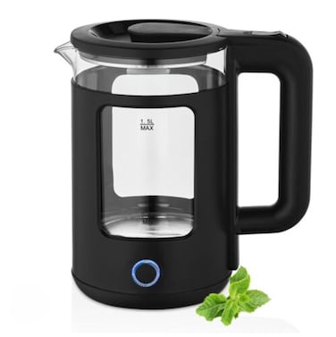 Stainless Steel Electric Kettle 1.5L &ndash; 1500W Fast Boil, Auto Shut-Off, Dry Boil Protection, Safety Lock Lid   Durable &amp; Safe Hot Water Boiler for Tea, Coffee
