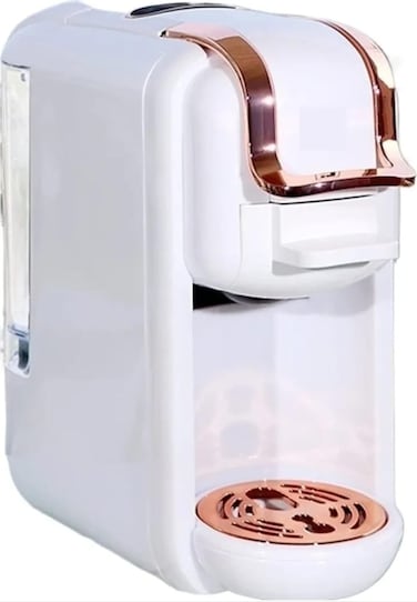 3 in 1 Capsule Coffee Machine White &ndash; 19 Bar Espresso Maker   Hot &amp; Cold Coffee   Compatible with D Series Large Capsules   Fast Brewing, Compact Design