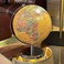 Antique Globe with Bronze Base &ndash; 10 Inch Vintage World Globe 360&deg; Rotating Map, Decorative Modern Desk Globe for Home Office, Educational Geography Globe for Students &amp; Adults