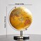 Antique Globe with Bronze Base &ndash; 10 Inch Vintage World Globe 360&deg; Rotating Map, Decorative Modern Desk Globe for Home Office, Educational Geography Globe for Students &amp; Adults