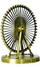 Ain Dubai Ferris Wheel Model &ndash; Premium Golden Metal Souvenir of Dubai Eye &ndash; 360&deg; Rotating Miniature Landmark  for Home Office Decor, Travel Gift, UAE Souvenir Decoration