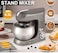 Stand Mixer with Bowl and Lid Powerful Kitchen Mixer for Baking, 6 Speed Tilt Head Food Mixer with Large Bowl, Dough Hook, Whisk, and Beater
