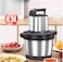 Vintax Food Mincer &amp; Chopper, 6.5L Stainless Steel Bowl, 1200W Powerful Copper Motor, Double Stainless Steel Blades, 3-Speed Control &ndash; Meat, Vegetables, Fruits, Nuts