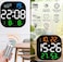 Digital Wall Clock Large Display with Remote &ndash; 12/24H LED Clock with Adjustable Brightness, Alarm, Snooze, Modern Wall Mounted Clock for Home, Office, Bedroom, Classroom