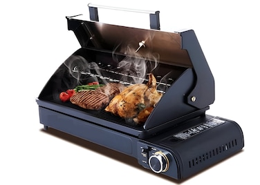 Nicsware Portable Gas Grill 2500W &ndash; Multi-Use Outdoor BBQ Grill with Adjustable Temperature Knob, Compact Gas Stove for Camping, Tailgating, Picnics, Travel &amp; Home Use