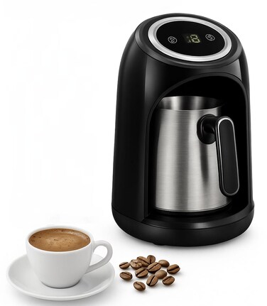 3 in 1 Turkish Coffee Maker &ndash; Electric Coffee, Milk &amp; Water Warmer   2 Heating Modes   Fast &amp; Safe Brewing   Ideal for Espresso, Milk Frothing &amp; Hot Beverages