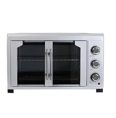 Electric French Oven 45L with Bake Tray, Rack, Lamp, Rotisserie &amp; Tray Handle &ndash; Countertop Toaster Oven for Baking, Grilling, Roasting &ndash; Adjustable Thermostat