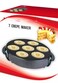 7 Slot Non Stick Crepe Maker &amp; Pancake Maker &ndash; Electric Dosa Crepe Maker with Cool Touch Handle, Easy Clean Cooking Plate, Perfect for Mini Pancake, Eggs, and Breakfast
