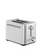 2 Slice Bread Toaster with Adjustable Temperature &ndash; Stainless Steel Toaster with Cancel, Reheat &amp; Defrost Functions   Wide Slots for Bread, Sandwiches, Snacks, Grill &amp; Warmer
