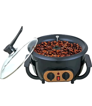 Electric Coffee Bean Roaster Machine 750g &ndash; 800W Stainless Steel Coffee Roaster with Thermostat &amp; Timer   Large Capacity Home Coffee Roaster for Fresh Beans, Nuts &amp; Grains