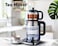 Electric Tea Maker &ndash; 2.0L Glass Kettle + 1.0L Teapot with Stainless Steel Filter   Dual Layer Base, Keep Warm Function, Stylish Durable Design