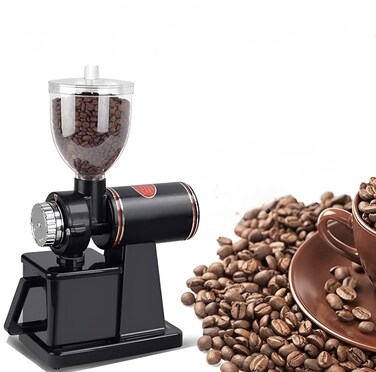 Vistanics  Heavy Duty Electric Coffee Grinder – Powerful Coffee Bean & Multi-Purpose Grinder for Nuts, Grains, Spices, Sugar   Black Compact Grinder