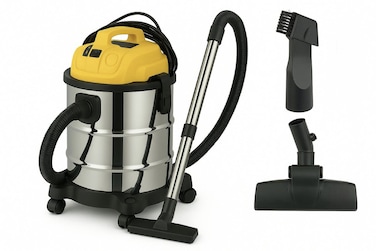 Vistanics 30L Wet &amp; Dry Drum Vacuum Cleaner  2500W Heavy-Duty Motor, Stainless Steel Tank  Industrial Shop Vac for Garage, Home &amp; Car Cleaning with Accessories