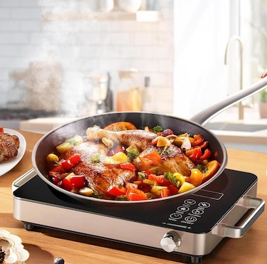 Digital Infrared Cooker &ndash; Electric Ceramic Cooktop Single Infrared Burner Hot Plate with Digital Control, Adjustable Temperature, 180-Min Timer, Multi-Function Induction Hob