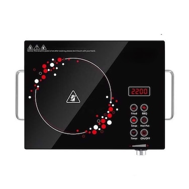 Digital Infrared Cooker &ndash; Electric Ceramic Cooktop with Digital Control, Tempered Glass Single Infrared Burner Hot Plate, Portable Induction Cooker for Even Heating