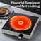 Infrared Cooktop Single Burner &ndash; 2000W Portable Electric Infrared Stove with Ceramic Heating, Adjustable Temperature, Fast Heating Hot Plate Induction Cooker for Home, Dorm

