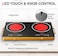 Double Infrared Cooktop Double Burner 7000W &ndash;  Portable Electric Stove with Ceramic Heating, Digital LED Display, 4-Hour Timer, Dual Infrared Hot Plate for Fast,  Tabletop Cooking