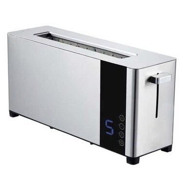 Neonics 
2 Slice Digital Toaster – Extra-Wide 1.5” Slots, Slim Stainless Steel Design with Adjustable Temperature Control, Reheat & Defrost Functions, Compact Bread & Bagel Toaster for Breakfast

